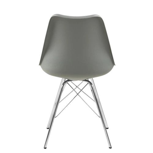 Jídelní židle Eris Actona šedá moderní z plastu a eko kůže snadno čistitelná