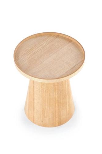 Kulatý konferenční stolek Rixten 45 cm dřevěný moderní do obýváku skandinávský styl