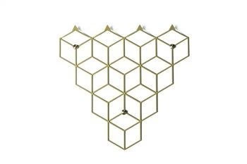 Stiga moderní nástěnný věšák do předsíně zlatý kovový POLYHEDRA 37 cm