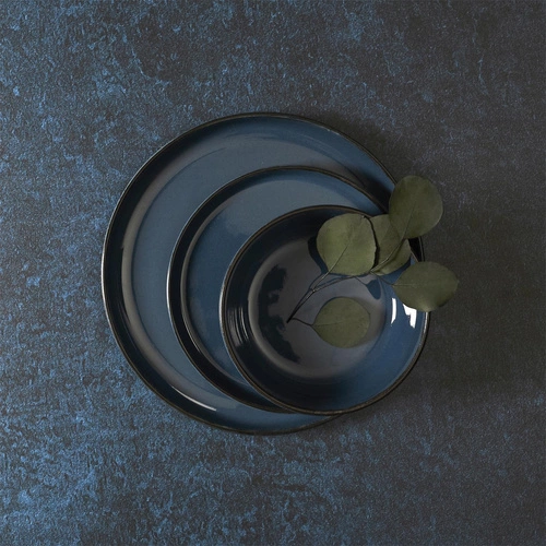 Moderní modrá jídelní sada Temp pro 4 osoby do jídelny