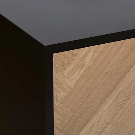 Moderní komoda Chevrons se zásuvkami a policemi 160 cm loftová do obýváku Atmosphera