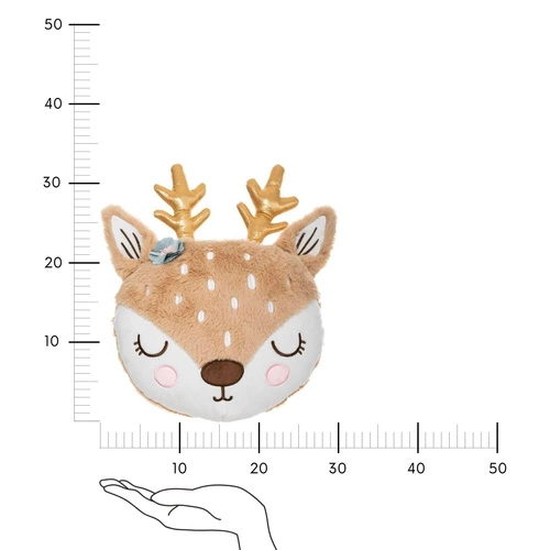 Dětský dekorační polštář srnka Atmosphera kulatý do dětského pokoje