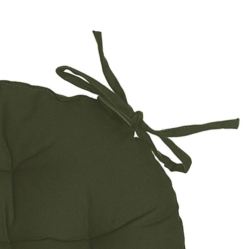 Bavlněný kulatý sedák Anjali khaki do jídelny a kuchyně Atmosphera