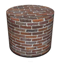 Moderní kulatý puf Loft Intesi multicolor do obýváku a ložnice se snímatelným potahem