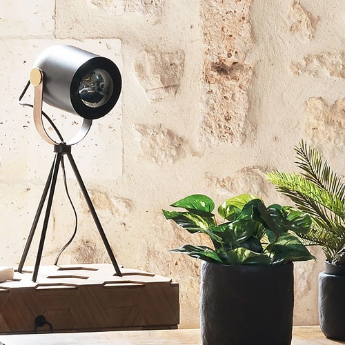 Atmosphera Bil stojací lampa černá loftová na stativu do obýváku s nastavitelným úhlem světla