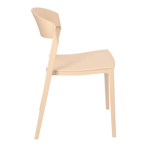 Židle Ribbon béžová plastová moderní jídelní a kuchyňská židle