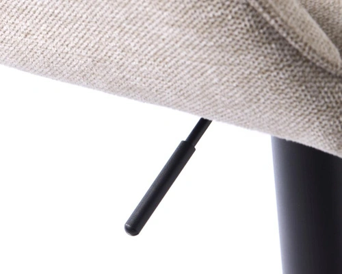 Barová židle Nolan čalouněná písková s opěrkou výškově nastavitelná do kuchyně