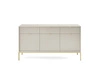 Komoda Delicious drážkovaná kašmír se zásuvkami moderní glamour 154 cm do obýváku Intesi