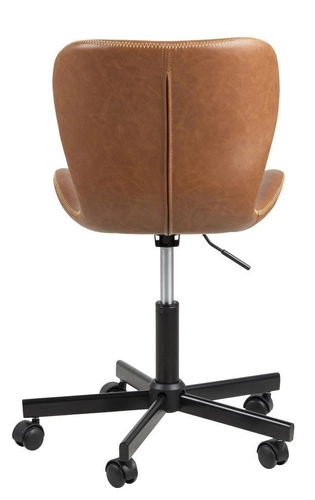 Ergonomická kancelářská židle Batilda Actona kožená otočná k psacímu stolu hnědá moderní