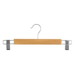 5five simply smart sada 3 dřevěných ramínek na kalhoty a sukně do skříně s klipy