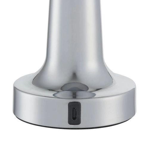 Dotyková LED noční lampička TAVOLO A Step into Design stříbrná glamour do ložnice 21 cm