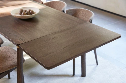 Dodatečná deska Arun espresso 95x50 cm vložka do stolu z dubové dýhy