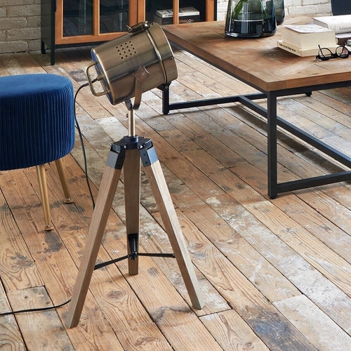 Měděná stolní lampa Ebor 68cm