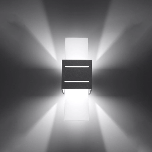 Moderní šedé nástěnné svítidlo LORETO Sollux do obýváku, ložnice nebo nad zrcadlo 30 cm