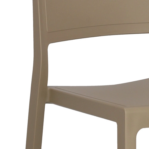 Zahradní židle Kate béžová z plastu stohovatelná snadno čistitelná SCAB Design