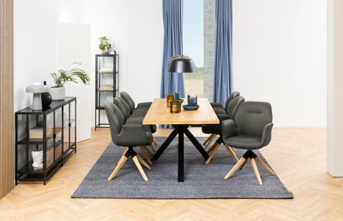 Stůl Heaven 220x90cm přírodní/černý loft