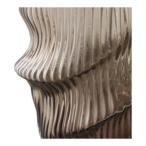 Skleněná váza Golb hnědá 25 cm moderní dekorativní do obýváku