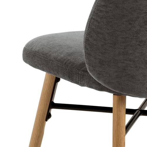 Jídelní židle Sophia Actona šedá čalouněná skandinávská s dřevěnými nohami