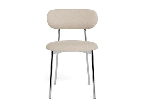 Židle Lyric béžová čalouněná do jídelny na chromovaných nohách