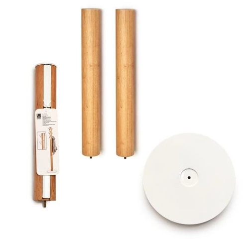 Stojanový věšák do předsíně Umbra Flapper bílý dřevěný moderní 9 háčků