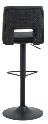 Barová židle Sylvia moderní čalouněná s opěrkou otočná výškově nastavitelná tmavě šedá do kuchyně Actona