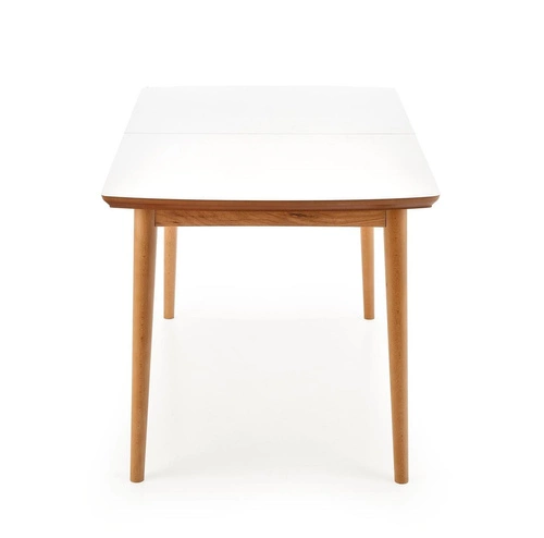 Rozkládací jídelní stůl Radley bílý mat dub lefkas moderní 140-185 cm Intesi