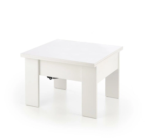 Rozkládací jídelní stůl Begrad bílý, moderní s nastavitelnou výškou