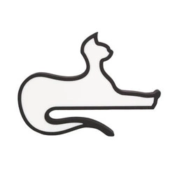 Dětská noční LED lampička Cat černá klasická dekorativní na stůl a noční stolek