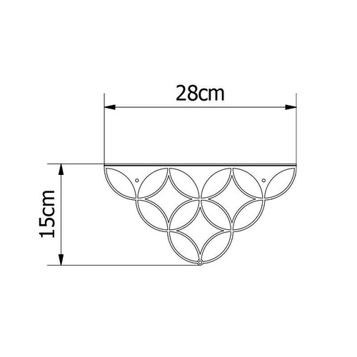 Moderní nástěnná police Holo PS Gold POLYHEDRA zlatá kovová do obýváku na knihy