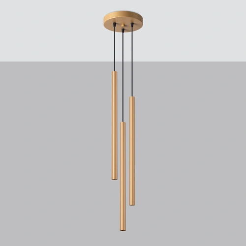 Moderní závěsné svítidlo Pastelo 3P zlaté do obýváku nebo nad stůl