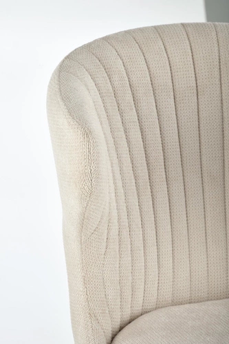 Čalouněná židle Odile béžová do jídelny a obýváku moderní na černých nohách Intesi