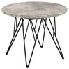 Kulatý mramorový konferenční stolek Prunus šedý 55 cm loftový do obýváku Actona