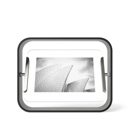 Dřevěný otočný fotorámeček 10x15 cm Bellwood černý na stůl Umbra