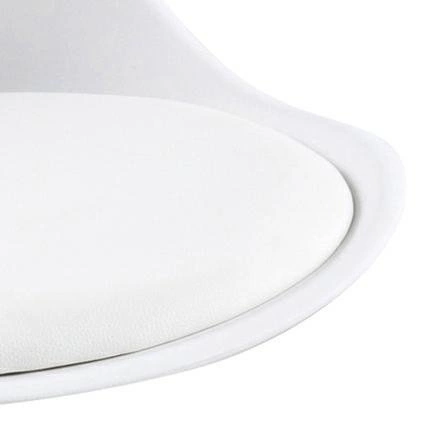 Barová židle Dima Actona bílá s opěrkou, dřevěné nohy, moderní do kuchyně a k ostrůvku 75 cm