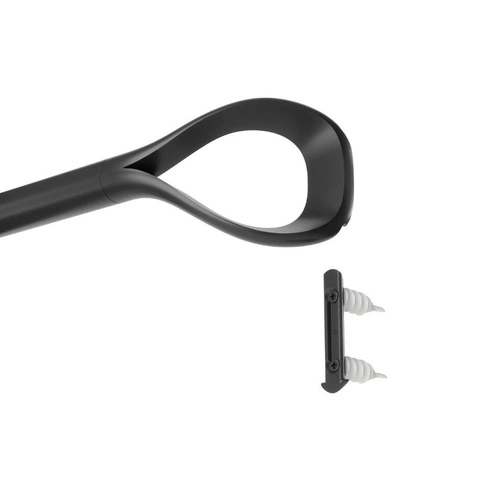 Regulovatelná jednoduchá garnýž Umbra Loop černá moderní do obýváku a ložnice 107–305 cm