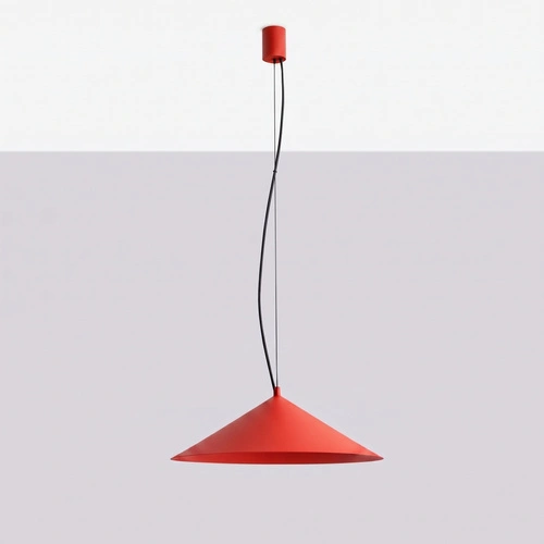 Závěsné svítidlo FINT červené LED do obývacího pokoje nastavitelné 50 cm