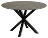 Jídelní kulatý stůl Heaven Lemco 119 cm hnědá keramická deska černé nohy moderní