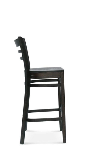 Čalouněný barový stoliček s opěrkou Fameg Bistro.2, skandinávský, na míru, do kuchyně, 76 cm