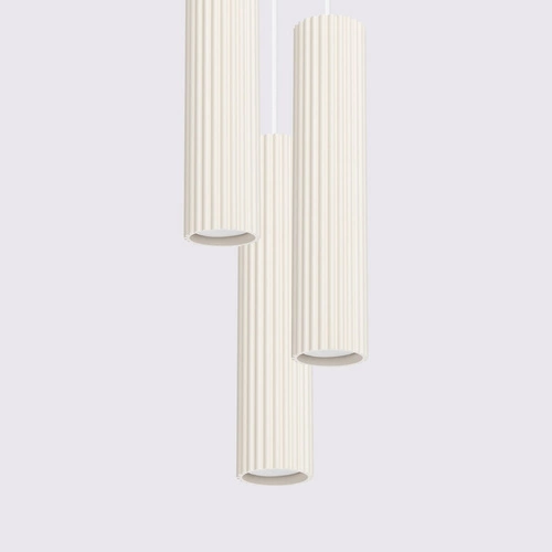 Závěsné svítidlo KARBON 3-bodové béžové nastavitelné do obýváku a nad kuchyňský ostrůvek moderní