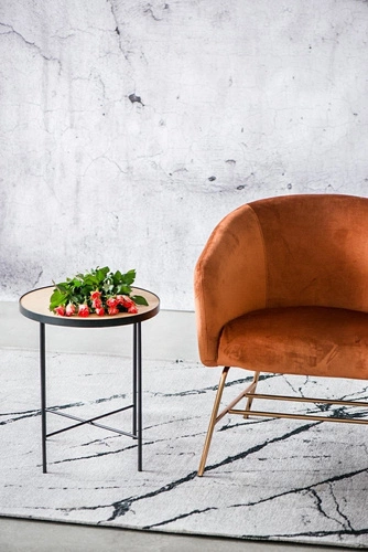 Kulaty dubový konferenční stolek Tre 430 NORDIFRA moderní skandinávský do obýváku 43 cm