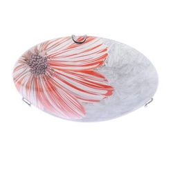 Stropní svítidlo kulaté skleněné červené Spring 30 moderní do obýváku a ložnice CANDELLUX