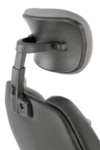 Ergonomická kancelářská židle Charun šedá černá otočná s opěrkou hlavy do kanceláře Intesi