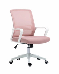Otočná kancelářská židle Calmo růžová s područkami moderní do kanceláře a pracovny