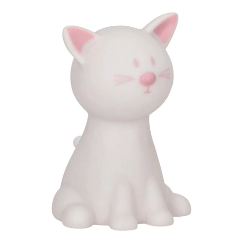 Dětská noční lampička Cat Night bílá moderní přenosná LED s nastavitelnou barvou Intesi