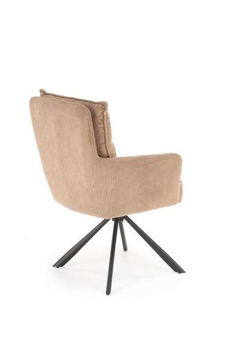 Otočná židle Aldora cappuccino z manšestrové látky do kanceláře a obýváku moderní