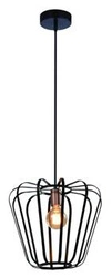 Měděná závěsná lampa Jonas 1x40W E27 stínidlo černé