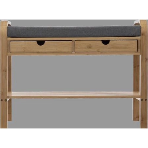 Bambusová botníková lavice 5five simply smart s úložnými zásuvkami ve stylu boho do předsíně