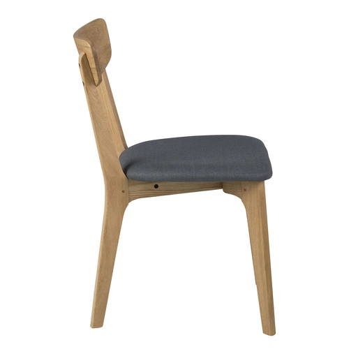 Solen Oak Grey – šedá čalouněná dubová židle ve skandinávském stylu