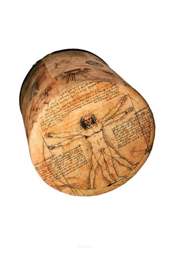 Kulatý taburet Piero Intesi multicolor moderní do obýváku a ložnice se snímatelným potahem