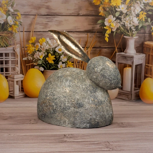 Intesi velikonoční dekorativní zajíc ležící 33 cm šedý moderní dekorace do obýváku